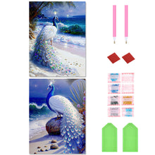 Load image into Gallery viewer, 2pcs Diamond Painting Set - gorgeous peacock (30*40CM)