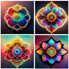 Load image into Gallery viewer, 4pcs Diamond Painting Set - Colorful mandala (30*30CM)