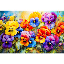 Load image into Gallery viewer, Diamond Painting - Full Round - pansy field (60*40CM)