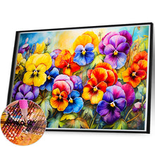 Load image into Gallery viewer, Diamond Painting - Full Round - pansy field (60*40CM)