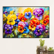 Load image into Gallery viewer, Diamond Painting - Full Round - pansy field (60*40CM)