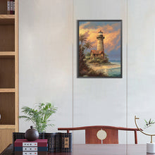 Load image into Gallery viewer, Diamond Painting - Full Round - lighthouse and windmill (30*40CM)