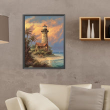 Load image into Gallery viewer, Diamond Painting - Full Round - lighthouse and windmill (30*40CM)
