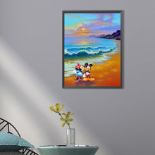 Load image into Gallery viewer, AB Diamond Painting - Full Square - Mickey Mouse playing by the sea (30*40CM)