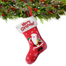 Load image into Gallery viewer, Christmas Rhinestone Painting Fireplace Stocking Diamond Art Candy Bag (26x16cm)