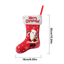 Load image into Gallery viewer, Christmas Rhinestone Painting Fireplace Stocking Diamond Art Candy Bag (26x16cm)