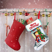 Load image into Gallery viewer, Christmas Rhinestone Painting Fireplace Stocking Diamond Art Candy Bag (26x16cm)