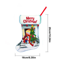 Load image into Gallery viewer, Christmas Rhinestone Painting Fireplace Stocking Diamond Art Candy Bag (26x16cm)