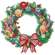 Load image into Gallery viewer, Diamond Painting - Partial Special Shaped - Christmas wreath (30*30CM)