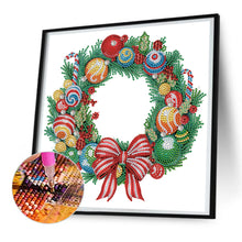 Load image into Gallery viewer, Diamond Painting - Partial Special Shaped - Christmas wreath (30*30CM)