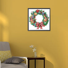 Load image into Gallery viewer, Diamond Painting - Partial Special Shaped - Christmas wreath (30*30CM)