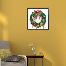 Load image into Gallery viewer, Diamond Painting - Partial Special Shaped - Christmas wreath (30*30CM)