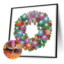Load image into Gallery viewer, Diamond Painting - Partial Special Shaped - Christmas wreath (30*30CM)