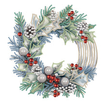 Load image into Gallery viewer, Diamond Painting - Partial Special Shaped - Christmas wreath (30*30CM)