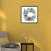 Load image into Gallery viewer, Diamond Painting - Partial Special Shaped - Christmas wreath (30*30CM)