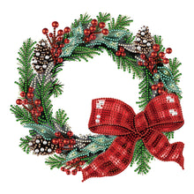 Load image into Gallery viewer, Diamond Painting - Partial Special Shaped - Christmas wreath (30*30CM)