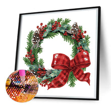 Load image into Gallery viewer, Diamond Painting - Partial Special Shaped - Christmas wreath (30*30CM)