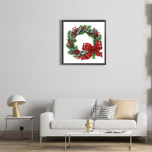 Load image into Gallery viewer, Diamond Painting - Partial Special Shaped - Christmas wreath (30*30CM)
