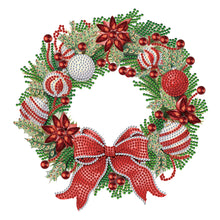 Load image into Gallery viewer, Diamond Painting - Partial Special Shaped - Christmas wreath (30*30CM)