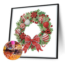 Load image into Gallery viewer, Diamond Painting - Partial Special Shaped - Christmas wreath (30*30CM)