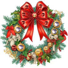 Load image into Gallery viewer, Diamond Painting - Partial Special Shaped - Christmas wreath (30*30CM)