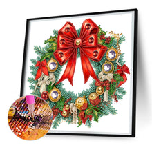 Load image into Gallery viewer, Diamond Painting - Partial Special Shaped - Christmas wreath (30*30CM)