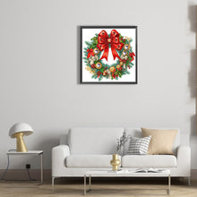 Load image into Gallery viewer, Diamond Painting - Partial Special Shaped - Christmas wreath (30*30CM)