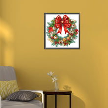 Load image into Gallery viewer, Diamond Painting - Partial Special Shaped - Christmas wreath (30*30CM)
