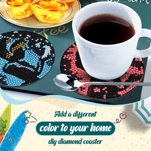 Load image into Gallery viewer, 8PCS Diamond Painting Art Coaster Kits Vivid Butterfly with Holder Special Shape
