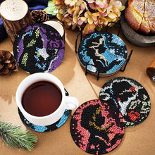 Load image into Gallery viewer, 8PCS Diamond Painting Art Coaster Kits Vivid Butterfly with Holder Special Shape