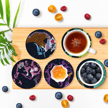 Load image into Gallery viewer, 8PCS Diamond Painting Art Coaster Kits Vivid Butterfly with Holder Special Shape