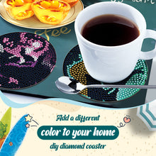 Load image into Gallery viewer, 8PCS Diamond Painting Art Coaster Kits Vivid Butterfly with Holder Special Shape