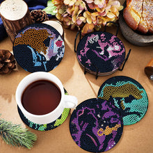 Load image into Gallery viewer, 8PCS Diamond Painting Art Coaster Kits Vivid Butterfly with Holder Special Shape