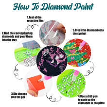 Load image into Gallery viewer, 8PCS Diamond Painting Art Coaster Kits Vivid Butterfly with Holder Special Shape