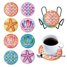 Load image into Gallery viewer, 8PCS Diamond Painting Art Coaster Kits Vivid Butterfly with Holder Special Shape