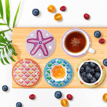 Load image into Gallery viewer, 8PCS Diamond Painting Art Coaster Kits Vivid Butterfly with Holder Special Shape