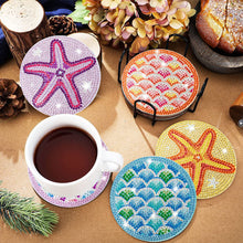 Load image into Gallery viewer, 8PCS Diamond Painting Art Coaster Kits Vivid Butterfly with Holder Special Shape