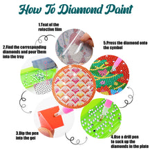 Load image into Gallery viewer, 8PCS Diamond Painting Art Coaster Kits Vivid Butterfly with Holder Special Shape