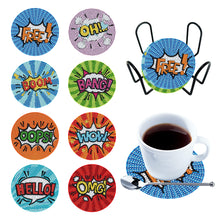 Load image into Gallery viewer, 8PCS Diamond Painting Art Coaster Kits Vivid Butterfly with Holder Special Shape