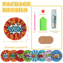 Load image into Gallery viewer, 8PCS Diamond Painting Art Coaster Kits Vivid Butterfly with Holder Special Shape