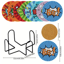 Load image into Gallery viewer, 8PCS Diamond Painting Art Coaster Kits Vivid Butterfly with Holder Special Shape