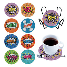 Load image into Gallery viewer, 8PCS Diamond Painting Art Coaster Kits Vivid Butterfly with Holder Special Shape