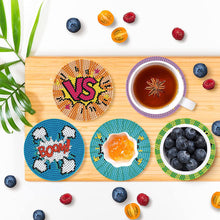 Load image into Gallery viewer, 8PCS Diamond Painting Art Coaster Kits Vivid Butterfly with Holder Special Shape