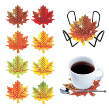 Load image into Gallery viewer, 8PCS Diamond Painting Art Coaster Kits Vivid Butterfly with Holder Special Shape