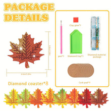 Load image into Gallery viewer, 8PCS Diamond Painting Art Coaster Kits Vivid Butterfly with Holder Special Shape