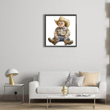 Load image into Gallery viewer, Diamond Painting - Full Round - cowboy kid (30*30CM)