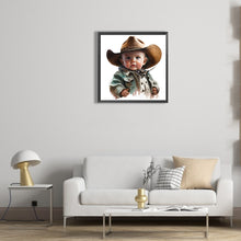 Load image into Gallery viewer, Diamond Painting - Full Round - cowboy kid (30*30CM)