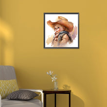 Load image into Gallery viewer, Diamond Painting - Full Round - cowboy kid (30*30CM)