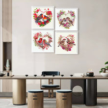 Load image into Gallery viewer, 4pcs Diamond Painting Set - bird on the branch (30*30CM)