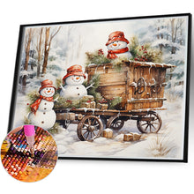 Load image into Gallery viewer, Diamond Painting - Full Round - winter snowman (45*40CM)